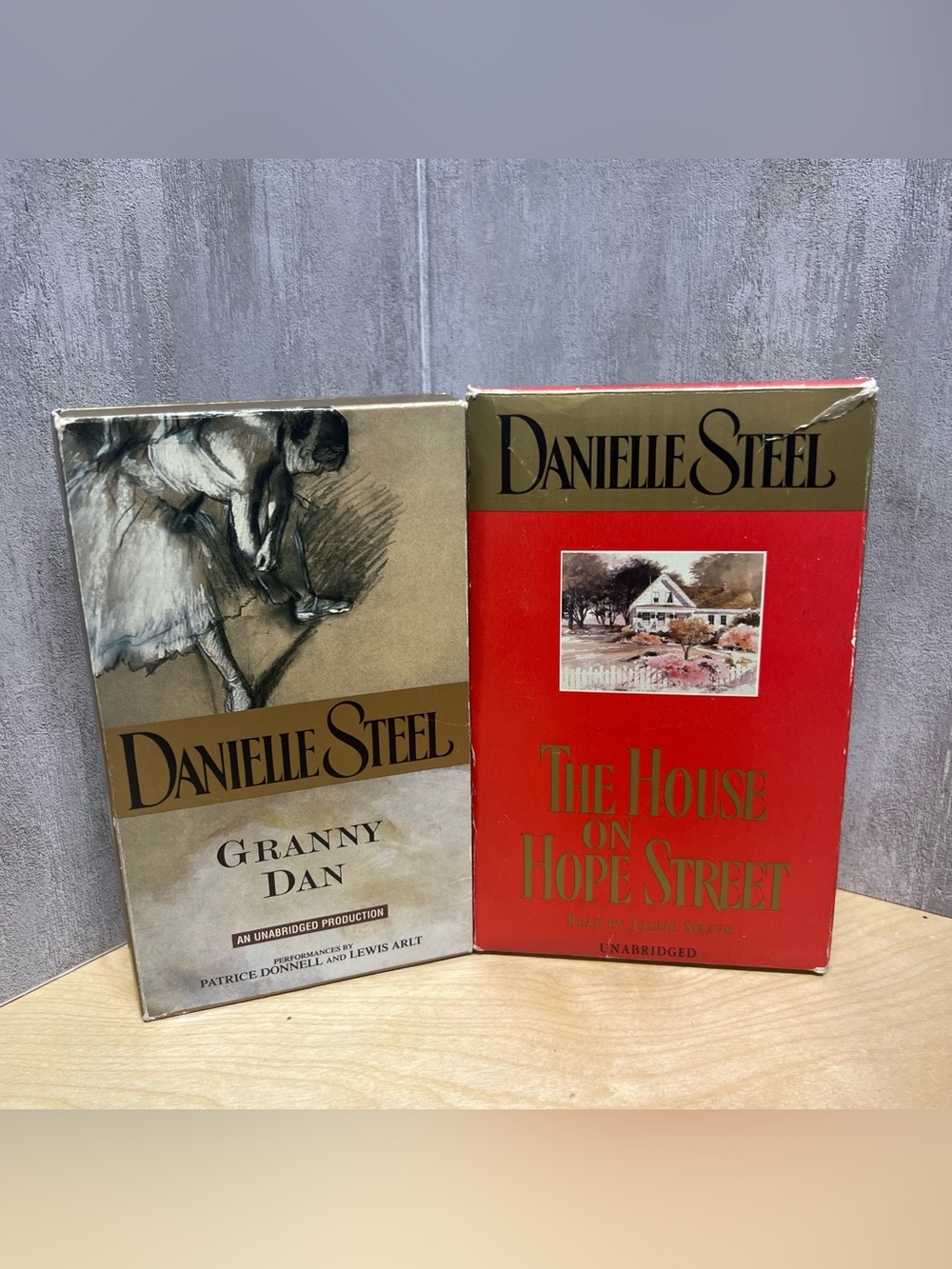 Danielle Steele 2 Audiobooks Cassette "Granny Dan" & "The House on Hope Street"